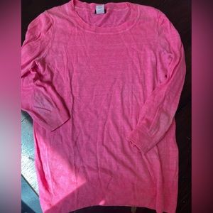 Hot Pink 100% Linen J. Crew Summer Sweater, Size large